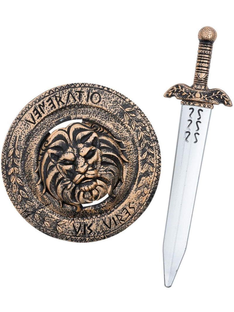 Gladiator Lion Shield 49cm & Sword 48cm