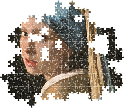 Clementoni Puzzle 1000 pieces Museum Collection, Girl with Pearl Earrig, Compact box, Puzzle dor Adults 14-99 Years, Made in Italy, 39967