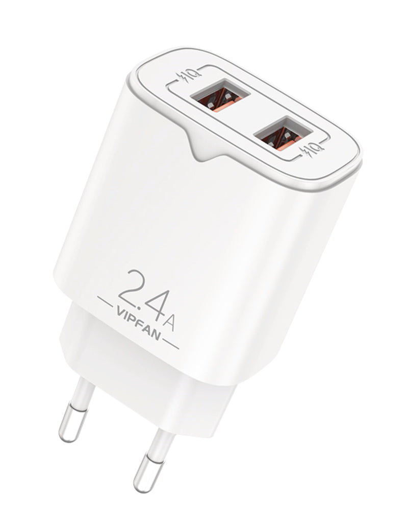 Vipfan: Caricatore 2 X Usb - 2,4A Rapido