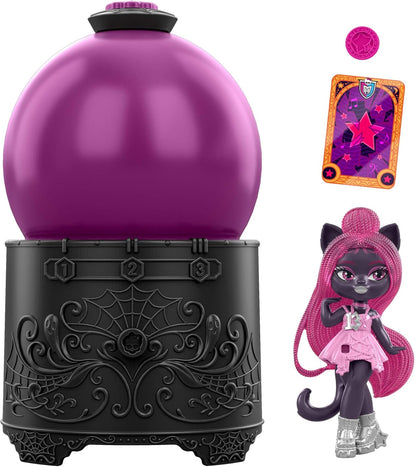 Monster High Potions Crystal Ball Mini Dolls, Surprise 3-inch Character Figures with Water Reveal, Charm and Fortune Card (Characters May Vary), JCX99