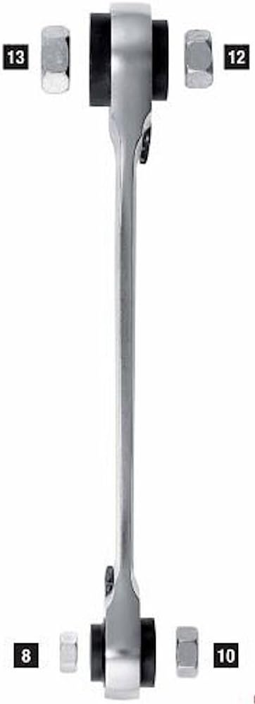 Facom 4-In-1 Double Box-End Ratchet Wrench, 16 X 17 - 18 X 19 Mm
