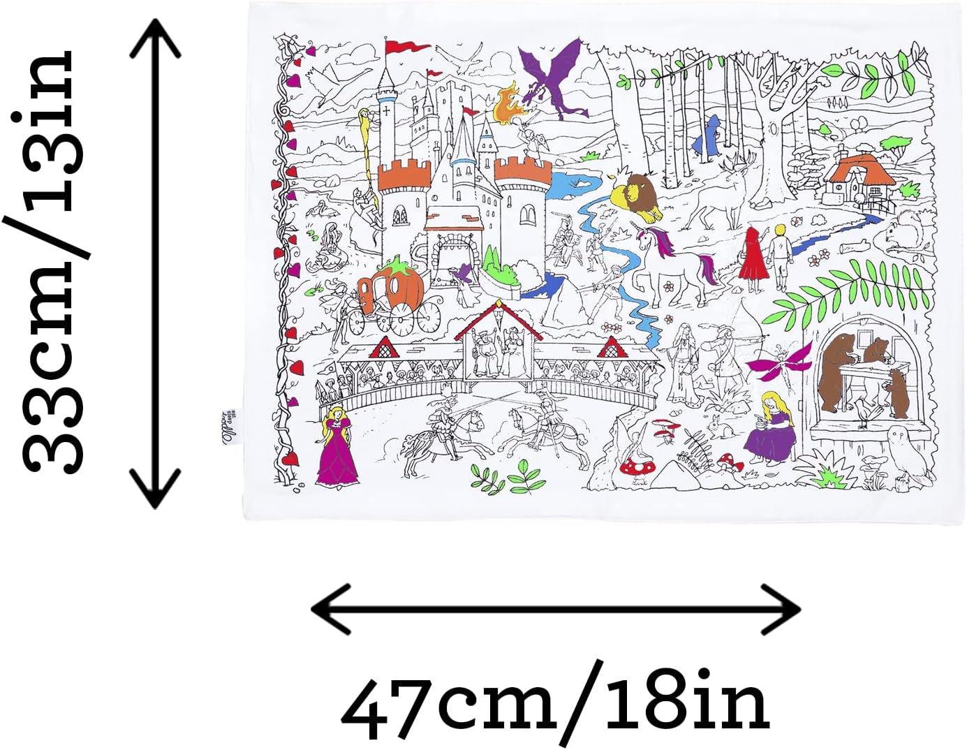 Eat Sleep Doodle - Placemat om te Kleuren - Sprookjes