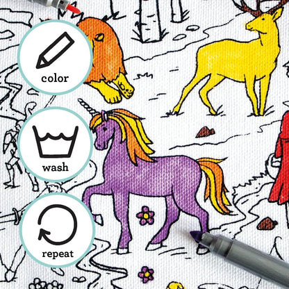Eat Sleep Doodle - Placemat om te Kleuren - Sprookjes