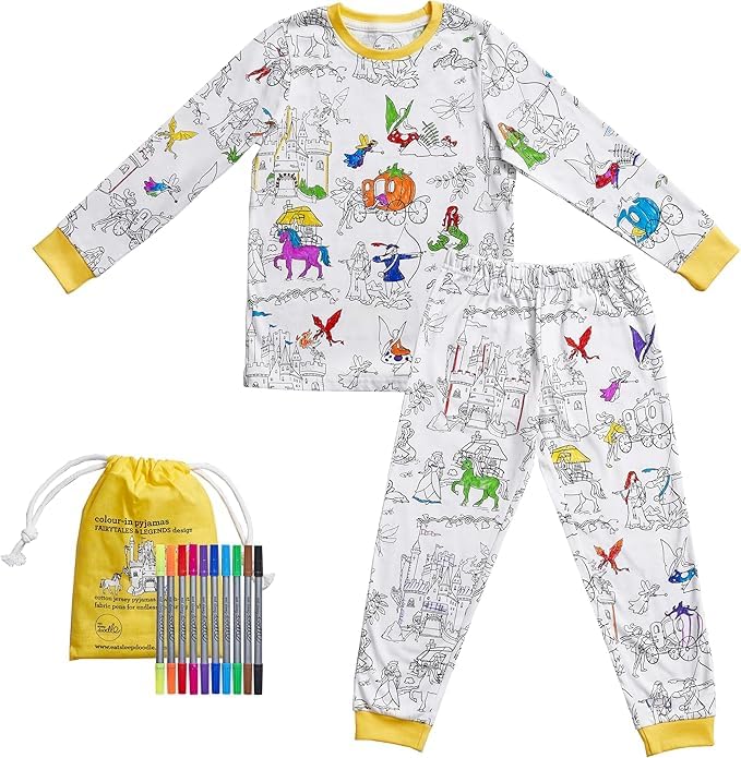 Eat Sleep Doodle - Pyjama om te Kleuren - Sprookjes