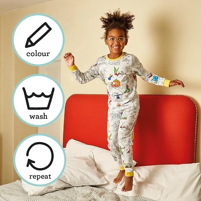 Eat Sleep Doodle - Pyjama om te Kleuren - Sprookjes