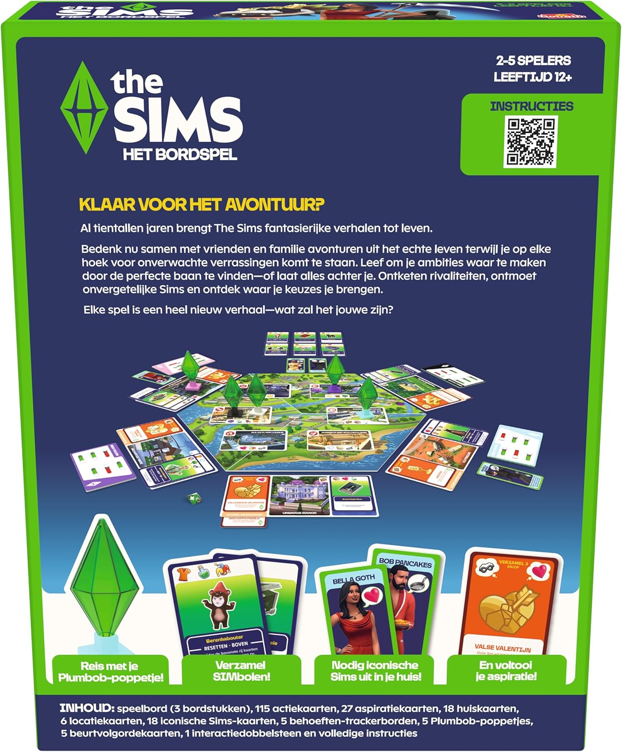 Goliath – The Sims Het Bordspel, Spel gebaseerd OP by Iconische Videospellen, Familiespel voor Kinderen vanaf 12 Jaar, Gezelschapsspel voor 2 tot en met 5 Spelers