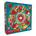Gibsons Seasons Greetings 500 Piece Circular Jigsaw Puzzle for Adults Challenging Christmas Wreath Design Festive Gift Eco-Friendly 100% Recycled Board Premium Puzzle by Gibsons Games