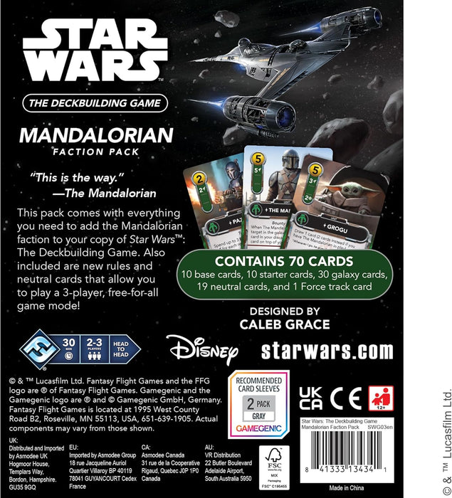 Asmodee | Star Wars The Deckbuilding Game: The Mandalorian Faction Pack | Card Game Expansion | Ages 12+ | 2-3 Players | 30 Minutes Playing Time