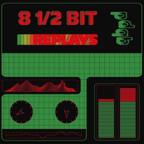 8 1/2 Bit Replays green and red smashed