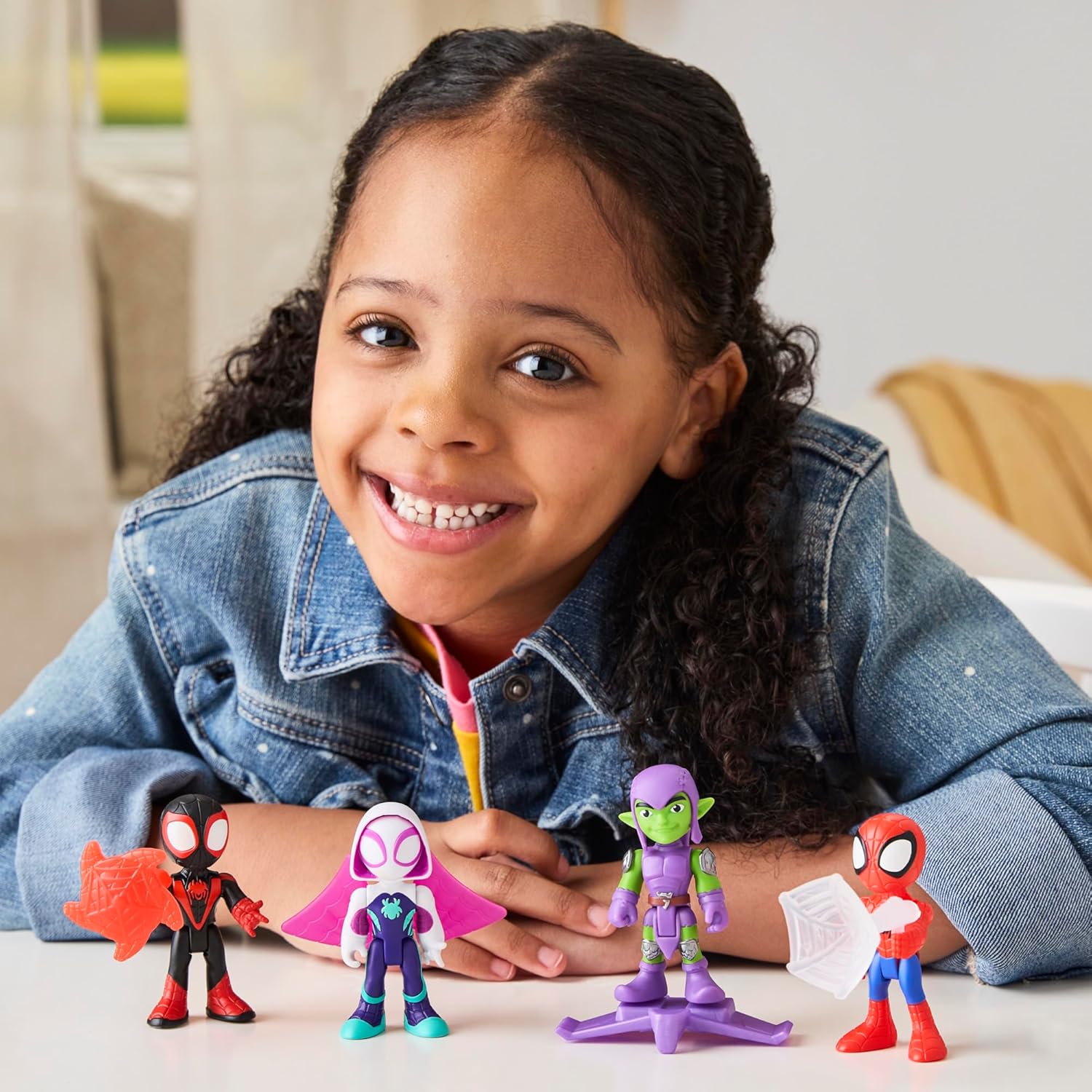 SPIDEY AND HIS AMAZING FRIENDS Marvel Miles 'Spin' Morales Toy with Accessory, Black, Red