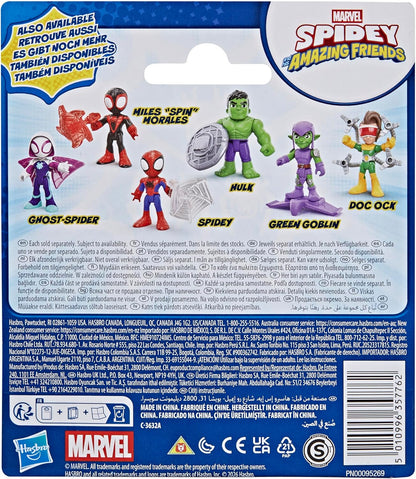 SPIDEY AND HIS AMAZING FRIENDS Marvel Miles 'Spin' Morales Toy with Accessory, Black, Red
