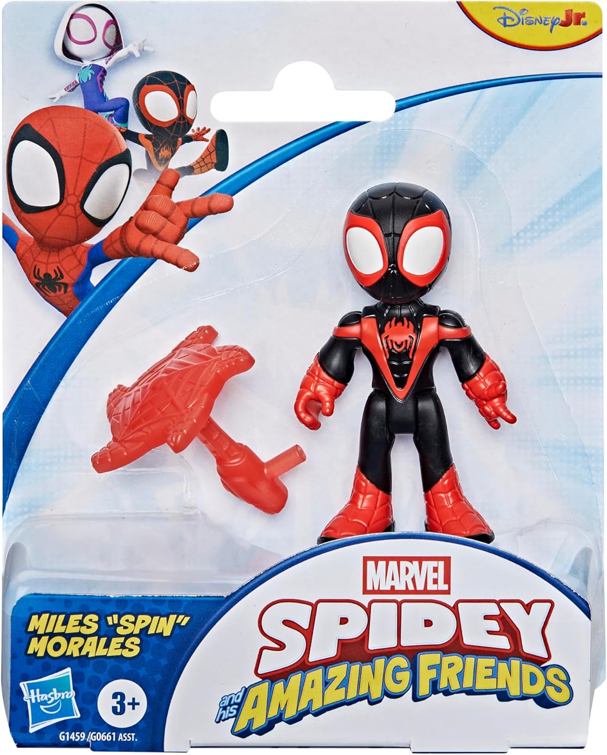 SPIDEY AND HIS AMAZING FRIENDS Marvel Miles 'Spin' Morales Toy with Accessory, Black, Red