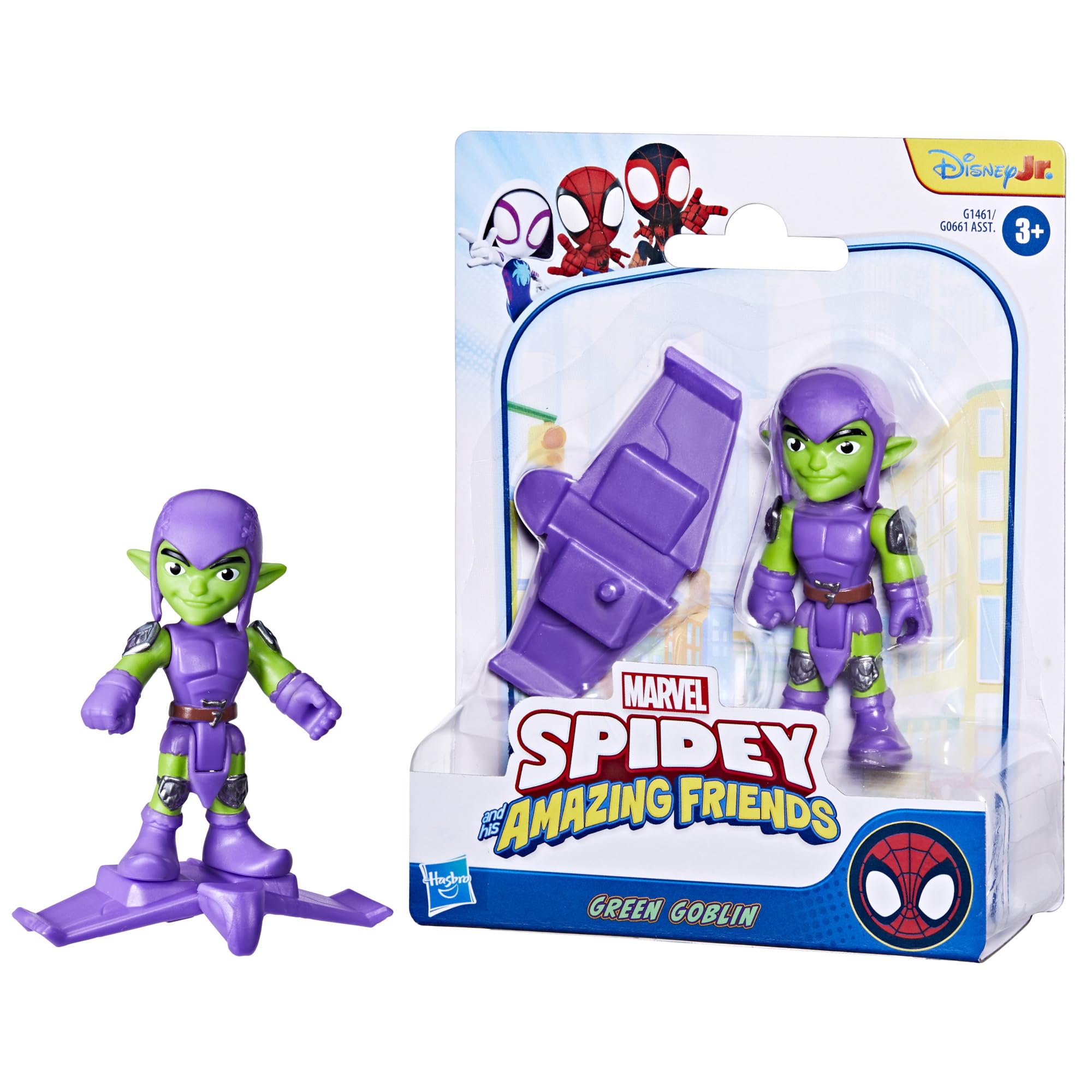 SPIDEY AND HIS AMAZING FRIENDS Marvel Green Goblin Toy with Accessory