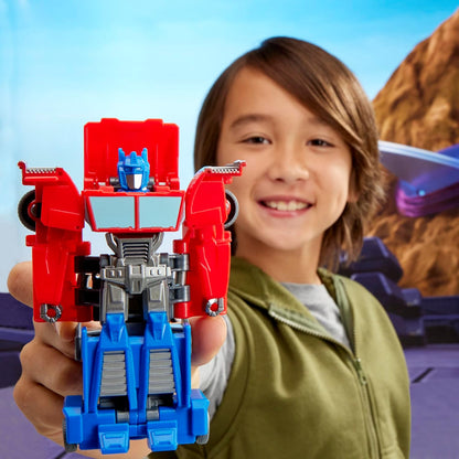 Transformers EarthSpark 1-Step Smash Changers Optimus Prime Action Figure