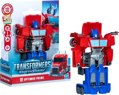 Transformers EarthSpark 1-Step Smash Changers Optimus Prime Action Figure