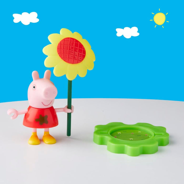 Peppa Pig Peppa Figurine with Umbrella and Flower Accessories, Preschool Toys for Girls and Boys Age 3+