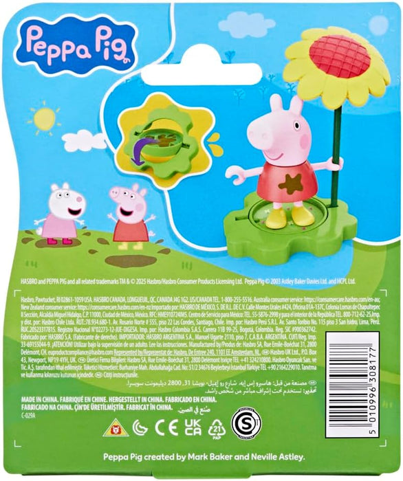Peppa Pig Peppa Figurine with Umbrella and Flower Accessories, Preschool Toys for Girls and Boys Age 3+