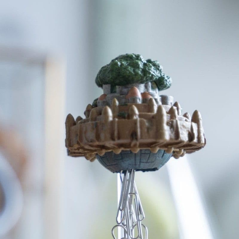 Studio Ghibli Laputa Castle in the Sky Magnetic Desk Organiser Clip Holder Ghibli Desk Decor – Stationery Storage Gift for Office & Anime Fans
