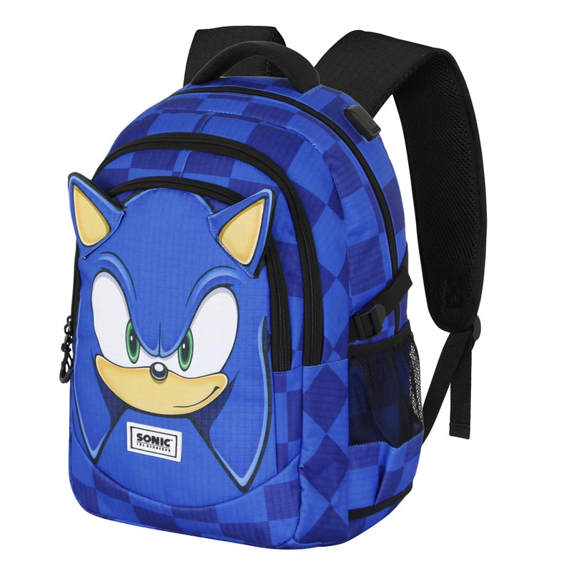 Sega-Sonic Sight-Plus Running Backpack, Blue, 34 x 46 cm, Capacity 32 L