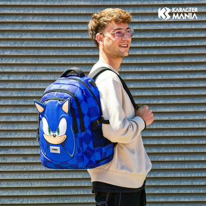 Sega-Sonic Sight-Plus Running Backpack, Blue, 34 x 46 cm, Capacity 32 L