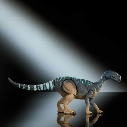 Mattel Jurassic World Hammond Collection Dinosaur Action Figure Mussaurus, Premium Design with Realistic Eyes, 15 Articulated Joints & Extra Feet, JKM89