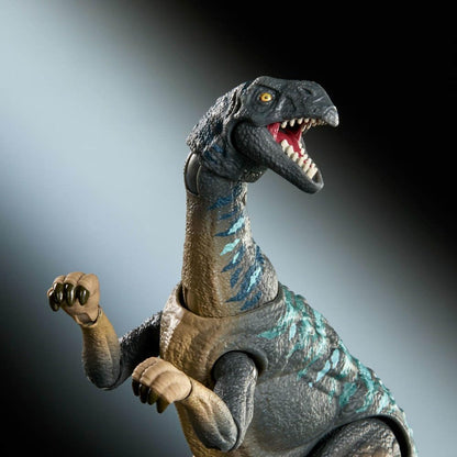 Mattel Jurassic World Hammond Collection Dinosaur Action Figure Mussaurus, Premium Design with Realistic Eyes, 15 Articulated Joints & Extra Feet, JKM89