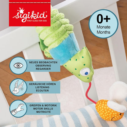 SIGIKID 41056 Anhänger Chamäleon Baby Activity On Tour Mädchen und Jungen Babyspielzeug empfohlen ab Geburt mehrfarbig