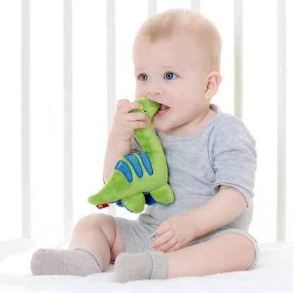 SIGIKID 42300 Piep Dino Red Stars Meisjes en Jongens Babyspeelgoed Aanbevolen vanaf de geboorte