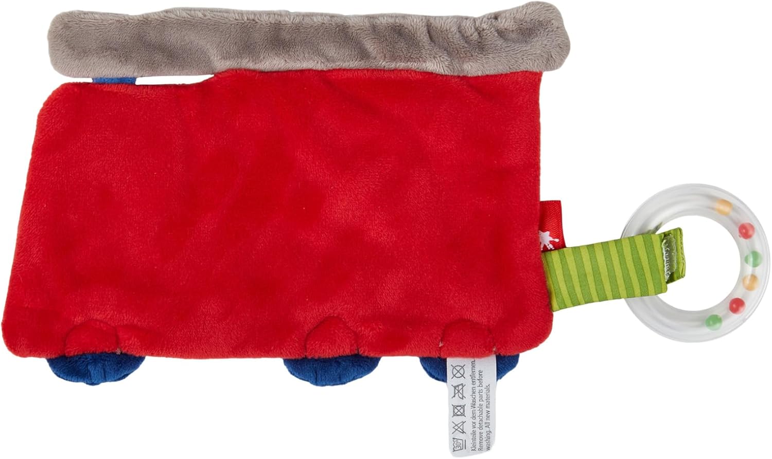 SIGIKID 42304 Aktiv-Knistertuch Feuerwehr PlayQ Mädchen und Jungen Babyspielzeug empfohlen ab Geburt rot, 1 Stück (1er Pack