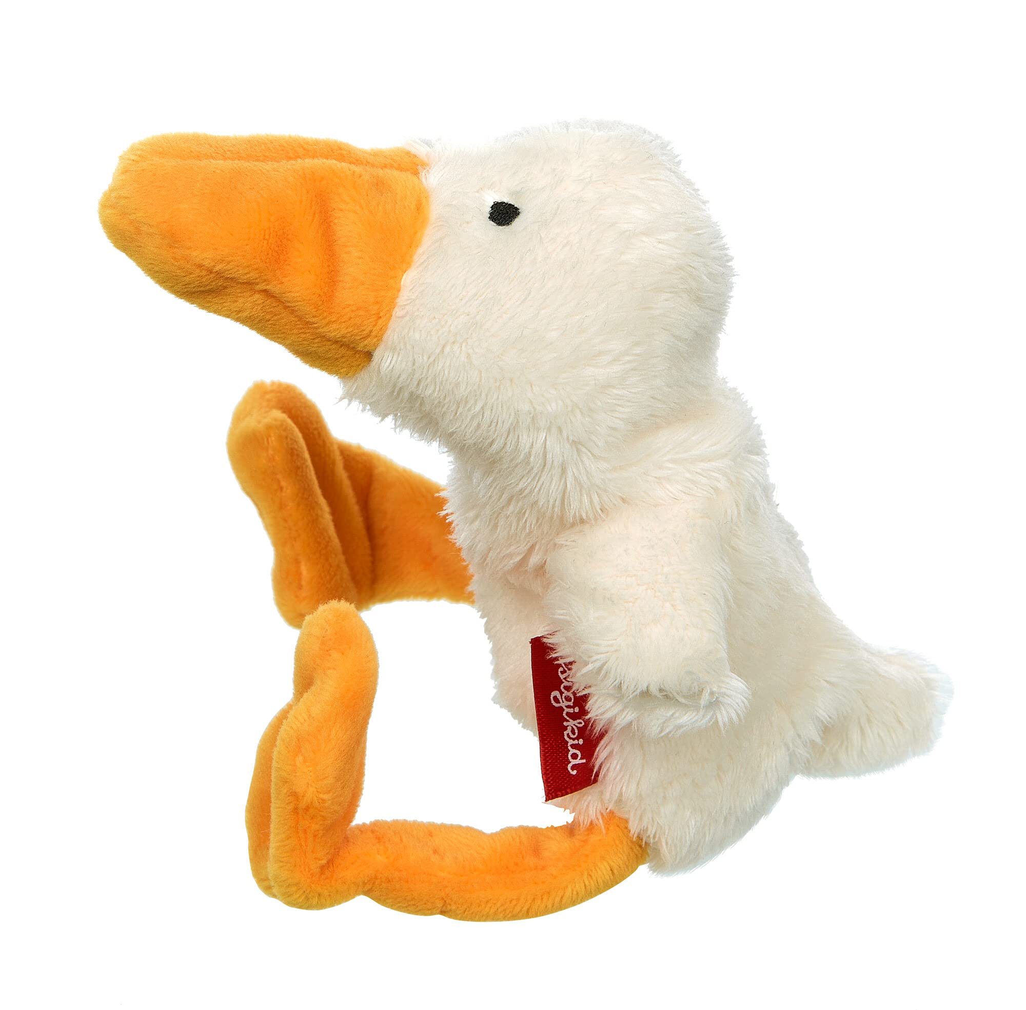 SIGIKID 42594 Mini Ente Cuddly Gadgets Mädchen und Jungen Babyspielzeug empfohlen ab Geburt weiß/gelb
