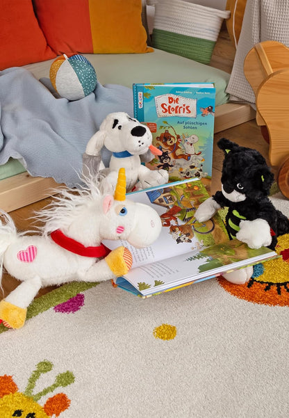 SIGIKID 42843 Knuffeldier, paard, patchwork, knuffeldier om te spelen en te knuffelen, van zachte materiaalmix, voor baby's en kinderen, jongens en meisjes van 0 maanden tot 8 jaar, meerkleurig