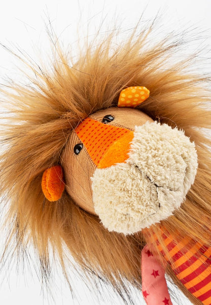 SIGIKID 42844 Knuffeldier, leeuw, patchwork, knuffeldier om te spelen en te knuffelen, van zachte materiaalmix, voor baby's en kinderen, jongens en meisjes van 0 maanden tot 8 jaar, meerkleurig