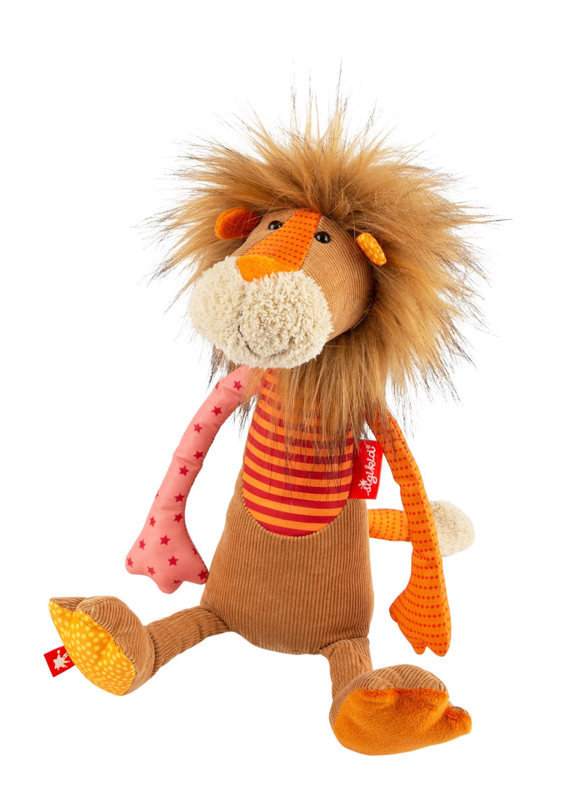 SIGIKID 42844 Knuffeldier, leeuw, patchwork, knuffeldier om te spelen en te knuffelen, van zachte materiaalmix, voor baby's en kinderen, jongens en meisjes van 0 maanden tot 8 jaar, meerkleurig
