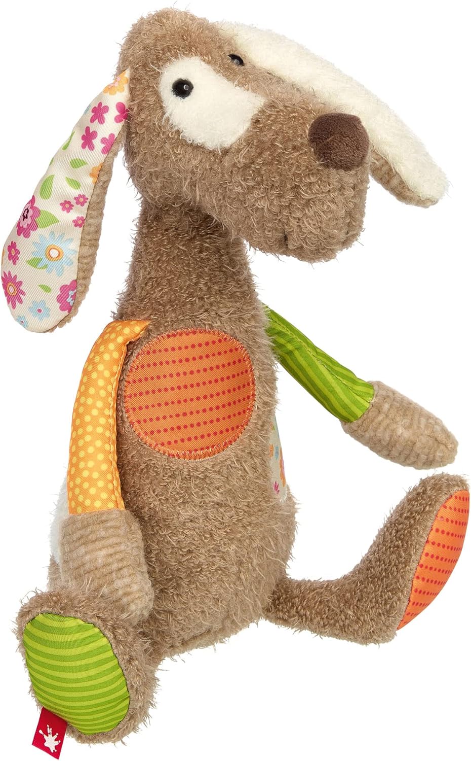 SIGIKID 42845 Knuffeldier, hond, patchwork, knuffeldier om te spelen en te knuffelen, van zachte materiaalmix, voor baby's en kinderen, jongens en meisjes van 0 maanden tot 8 jaar, meerkleurig, hond