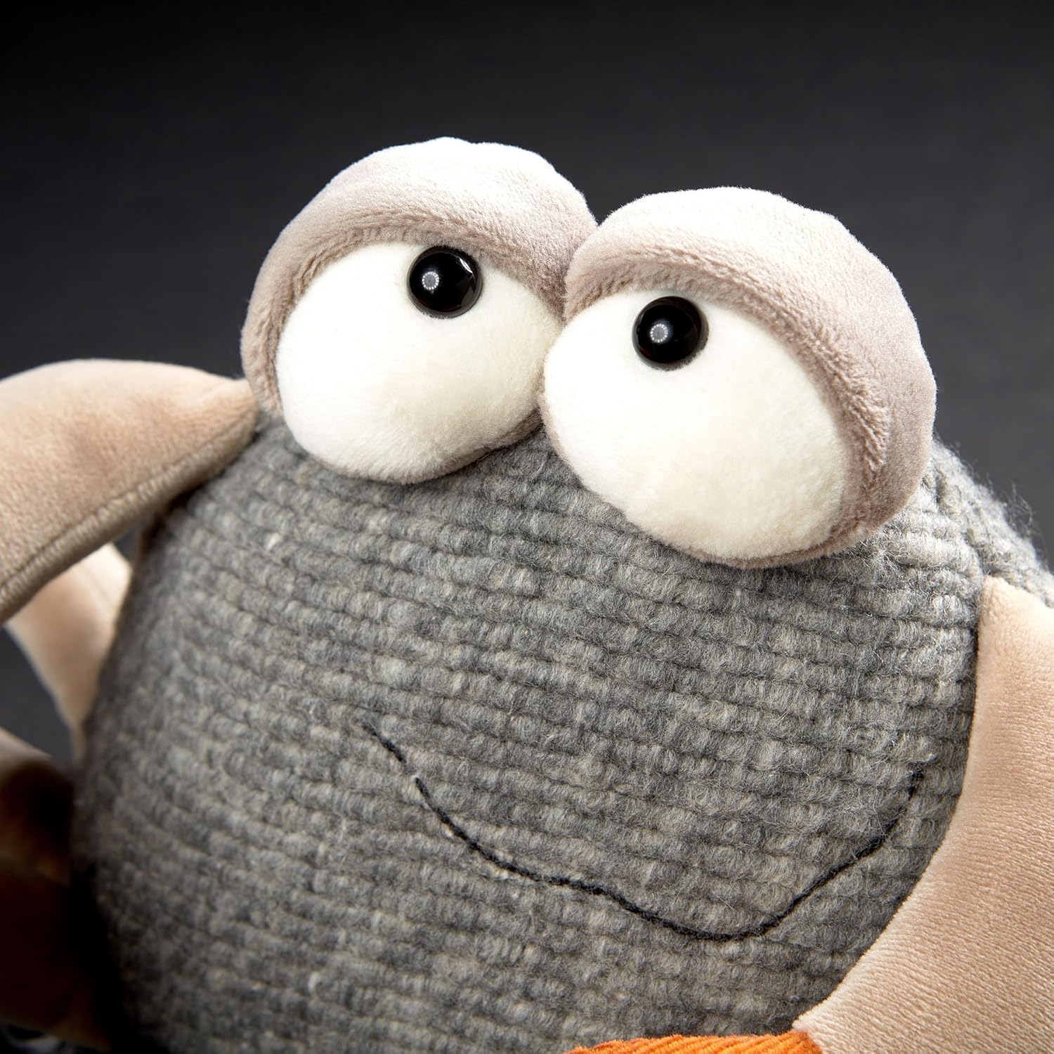 sigikid 43213 Beasts by knuffeldieren met persoonlijkheid, pluche dier, grijs/beige/oranje/kreeft