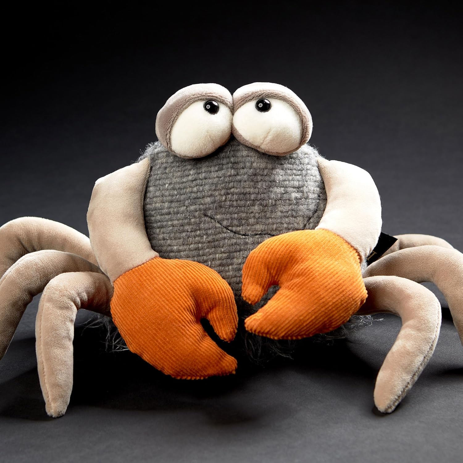 sigikid 43213 Beasts by knuffeldieren met persoonlijkheid, pluche dier, grijs/beige/oranje/kreeft