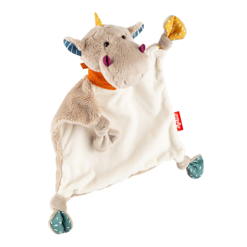 Sigikid Schnuffeltuch Drache grau Baby Schmusetuch - Spielzeug Stofftier Kuscheltier – Stofftuch für Neugeborene - Plüschtier zum Trösten für Babys und Kleinkinder ab Geburt geeignet