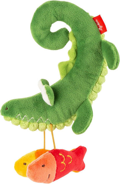 SIGIKID Anhänger Krokodil für Babys ab Geburt Spielzeug zum Aufhängen mit Rassel Beschäftigung Kuscheltier