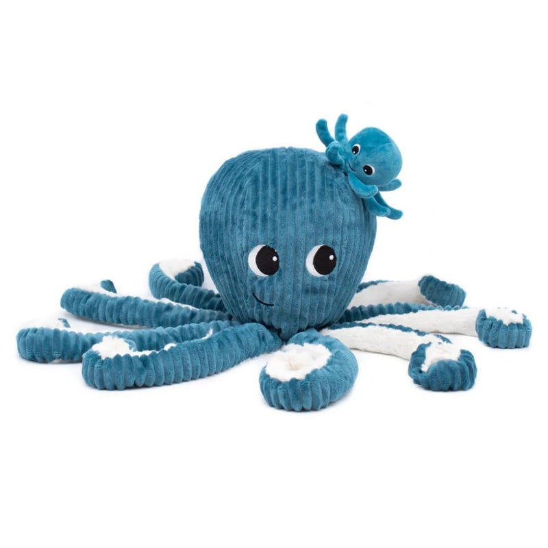 Filou de Octopus met Baby - Blauw