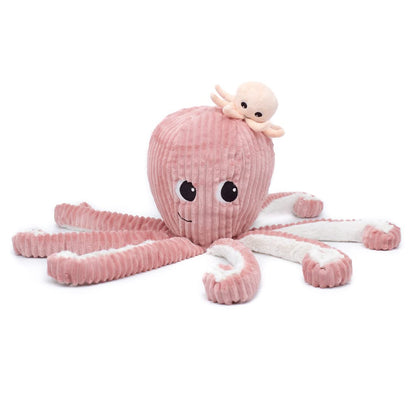Filou de Octopus met Baby - Koraalroze