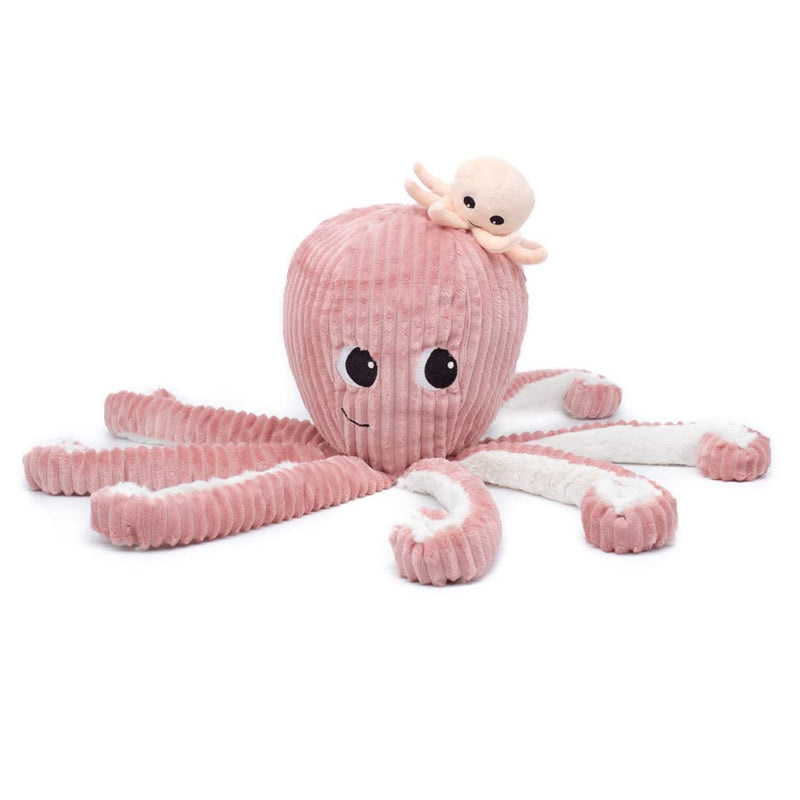 Filou de Octopus met Baby - Koraalroze
