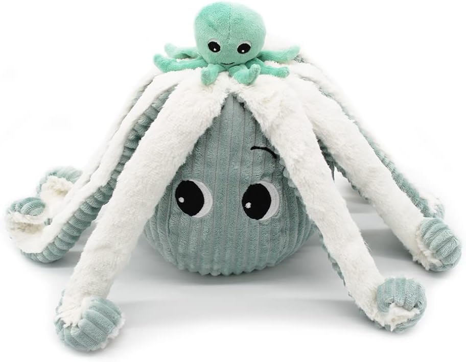 Filou de Octopus met Baby - Mint