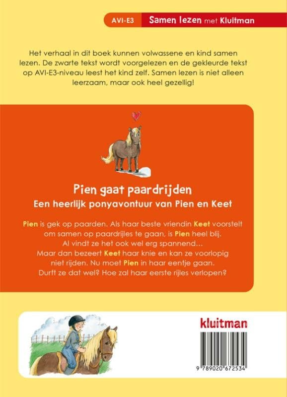 Uitgeverij Kluitman - Pien gaat paardrijden AVI-E3