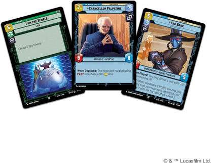 Asmodee Star Wars: Unlimited TCG Secrets of Power Chancellor Palpatine SPOTLIGHT DECK - Pre-Built 50-Card Ready-to-Play Deck with Booster Pack, Ages 12+, 2+ Players, 20 Minute Playtime