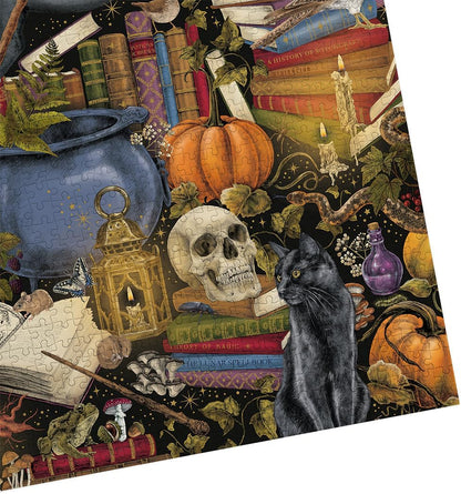 Gibsons The Art File Witchcraft 1000 Piece Jigsaw Puzzle for Adults – Magical Fantasy Scene with Potions & Spellbooks – Colourful Mystical Artwork – Premium Sustainable Puzzle Made in the UK/EU