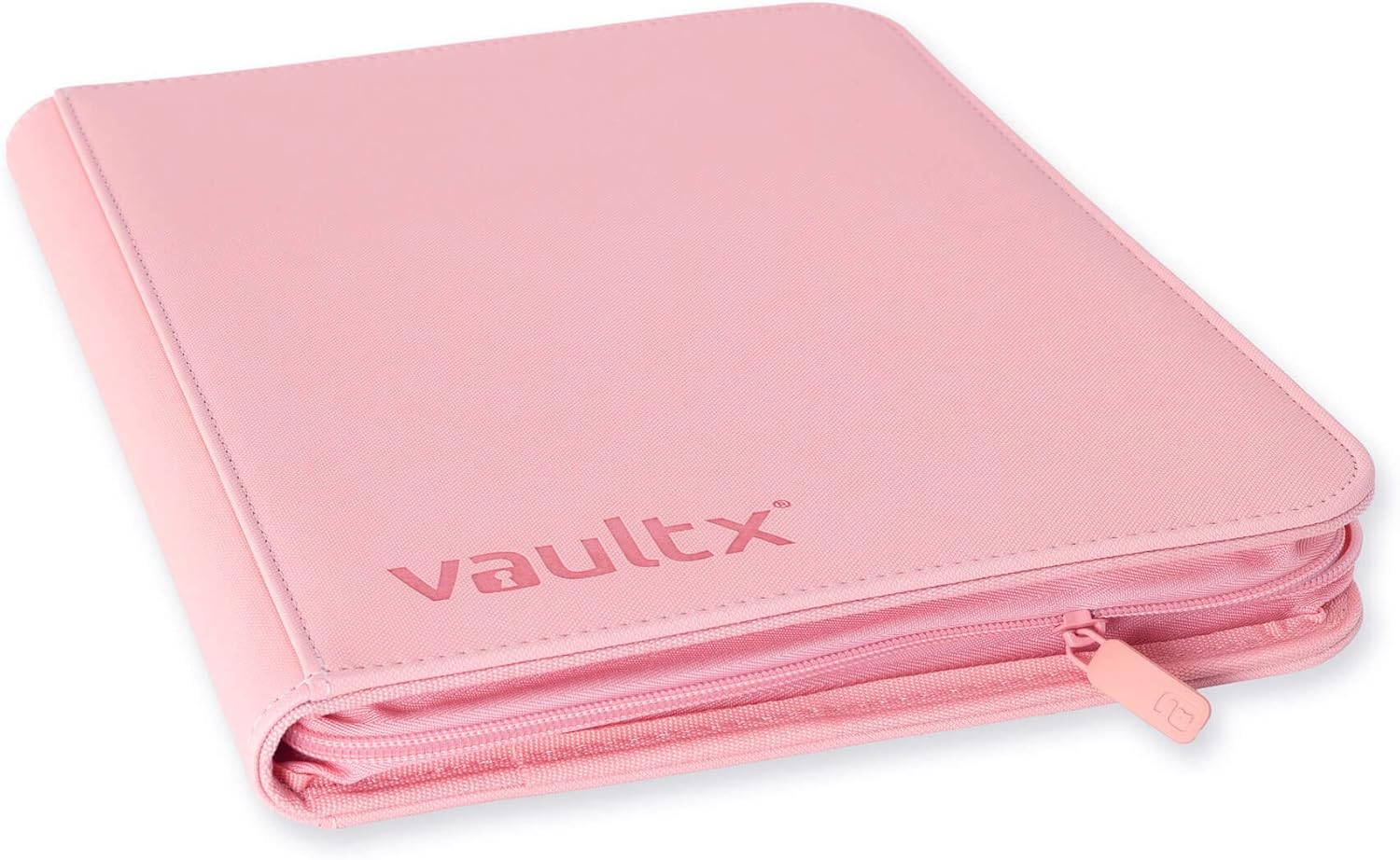 Vault X 9 Pocket Trading Card Zip Binder, 360 Cards, Premium Exo-Tec Album Material, 20 Side-Loading Pages, Folder for Collectible Games, Sports, TCG (Pink