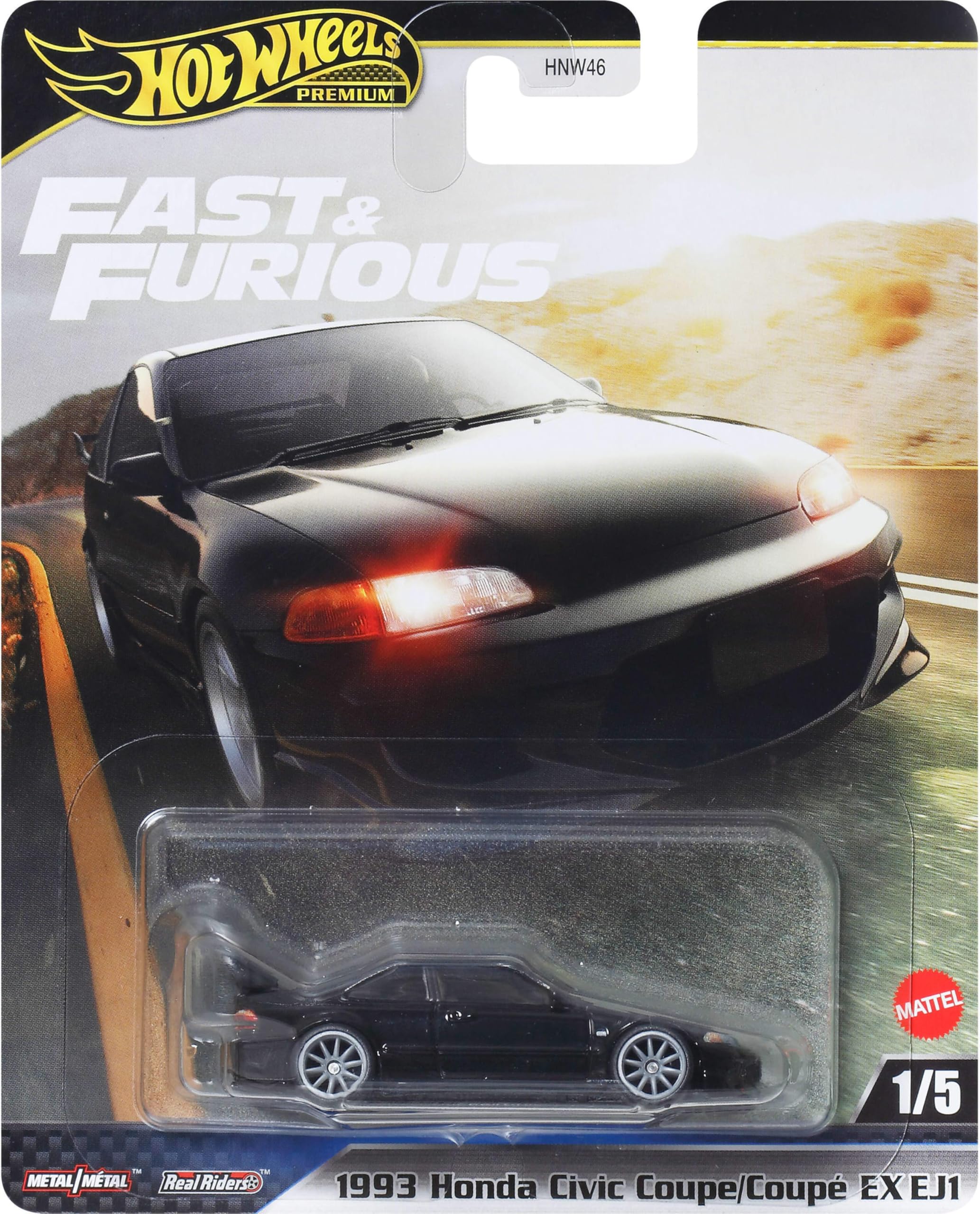 Hot Wheels Premium Fast & Furious - 1993 Honda Civic Coupe JBL90 1/5