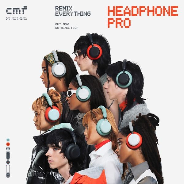 CMF Headphone Pro - Bluetooth Wireless Over Ear Headphones, Up to 100 Hours of Battery Life, Active Noise Cancelling, Hi-Res with LDAC support, Spatial Audio