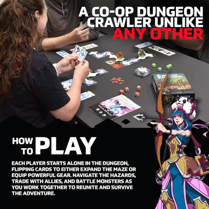 Shuffle Dungeons Board Game - Solo and Co-op Dungeon Crawler for 1-4 Players