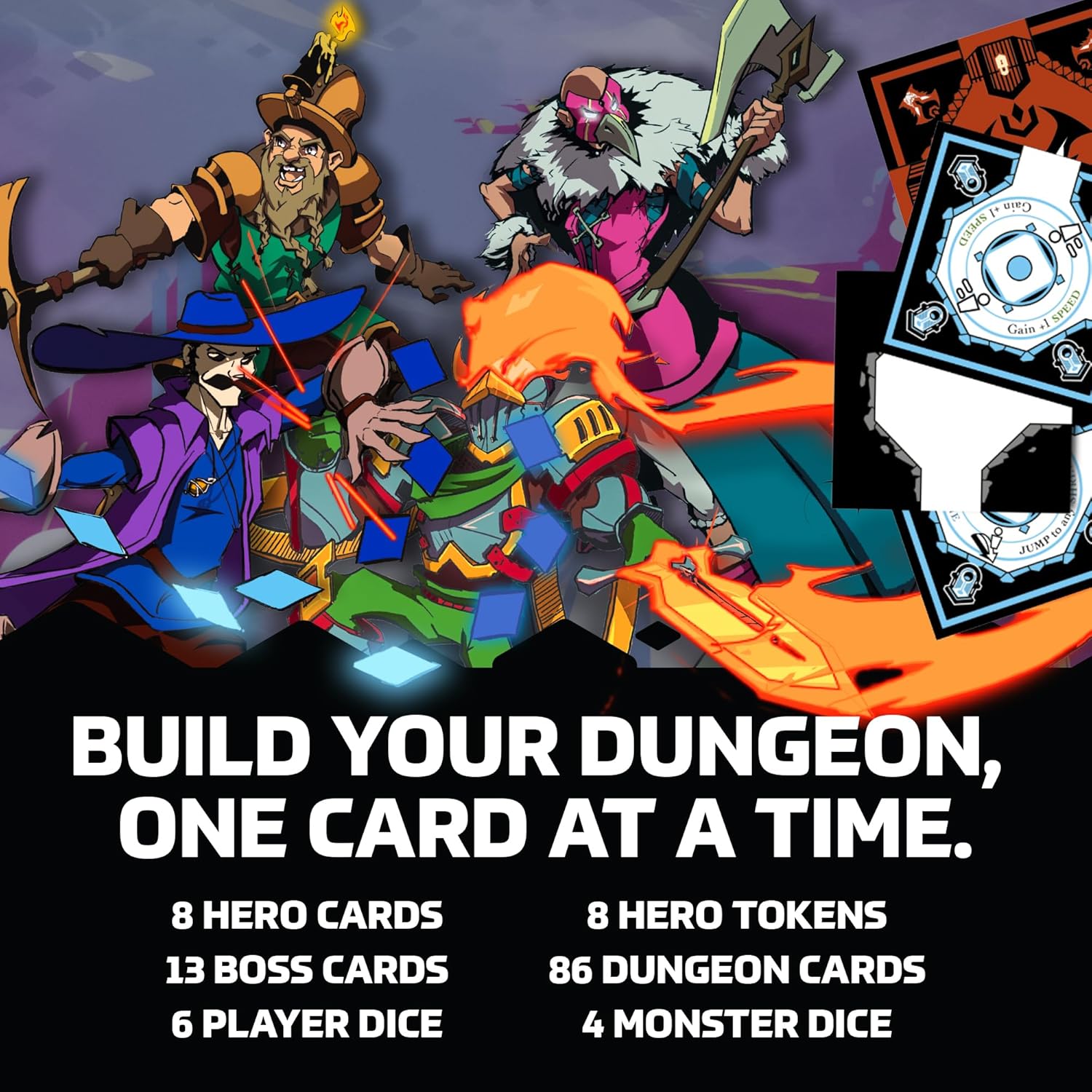 Shuffle Dungeons Board Game - Solo and Co-op Dungeon Crawler for 1-4 Players